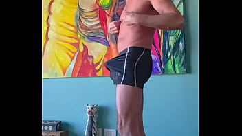Pervy papifachero loves how these muscle alive shorts grab his cock and cum tanks woof sometimes the cum tanks need dra