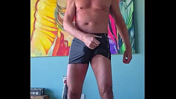 Pervy papifachero loves how these muscle alive shorts grab his cock and cum tanks woof sometimes the cum tanks need dra