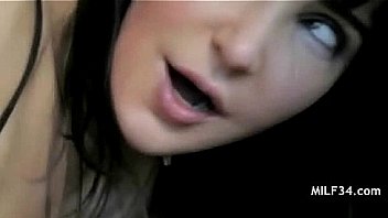 Hot cougar gets mouthful of cum