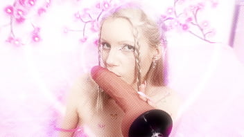 Deep throat dildo from vasya sylvia oral orgasm with ahegao smearing sperm