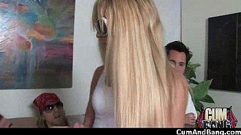 Ebony slut group fucked and facialized 17