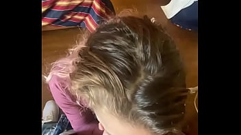 White chick loving the dick