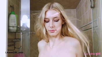 Stunning teen model took a shower