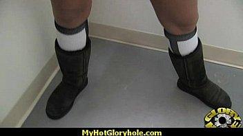 Horny lady enjoys gloryhole cocksucking interracial 11