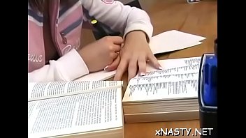 Sweet brunette girlie vixxen is riding her sex tool