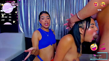 Brunette whores get buried in that huge cock