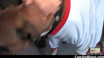 Black slut group in her mouth 16