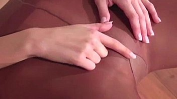 Stocking fetish blonde stripping naked