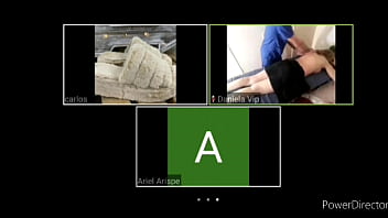 Videollamada por zoom mostrando masajes eroticos