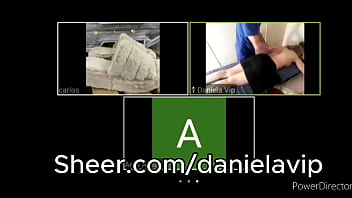 Videollamada por zoom mostrando masajes eroticos