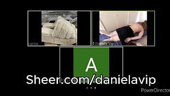 Videollamada por zoom mostrando masajes eroticos