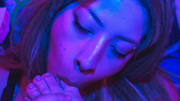 Paola loves to suck her toes