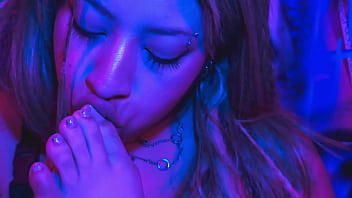 Paola loves to suck her toes