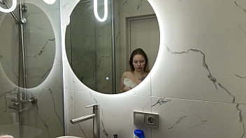 Caught masturbating with vibrator in shower – wet orgasm fun