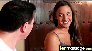 Massage girl sucks the tip for a tip 19