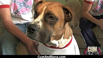 Ebony chick fucked hard in group sex action 5