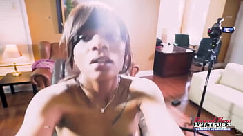 Exotic brunette hottie monae gets her wet muff deeply banged and jizzed