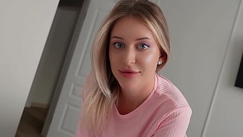 My stepsister didn't want to leave my room but she really wanted to taste my cock