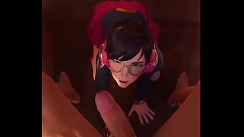 Dva deepthroats a dick and receives cum on her face