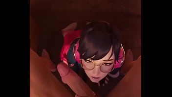 Dva deepthroats a dick and receives cum on her face