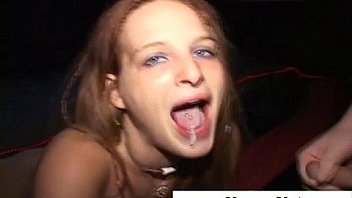 Gangbanged teen gulps