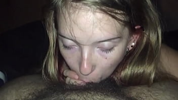Blonde oral 18 creampie throat