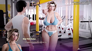 Apocalust v0 09 big ass blonde milf step mom has threesome with 18yo step son and her big tits redhead milf friend in a public gym taboo hentai game part #18