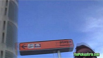 Brunette slut goes home with two guys