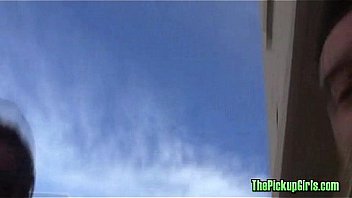 Brunette slut goes home with two guys