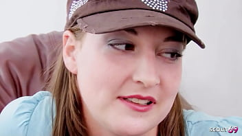 Natural ginger girl with round ass pick up and talk to first casting and facial fuck by stranger