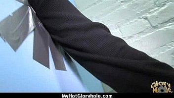 Gloryhole cock licking and sucking interracial 16