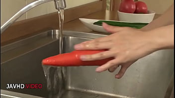 Kitchen manami komukai's steamy encounter with a well endowed lover