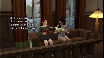 Almost caught fucking my teacher at the library sims 4