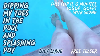 Dipping my toes in the pool and splashing pov