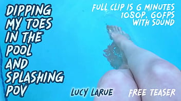 Dipping my toes in the pool and splashing pov