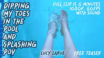 Dipping my toes in the pool and splashing pov