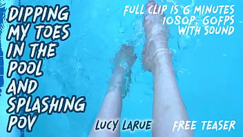Dipping my toes in the pool and splashing pov