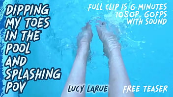 Dipping my toes in the pool and splashing pov