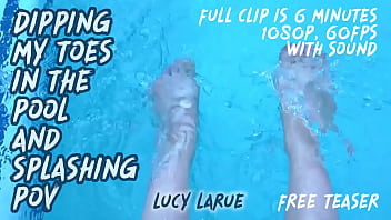 Dipping my toes in the pool and splashing pov