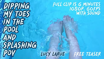 Dipping my toes in the pool and splashing pov