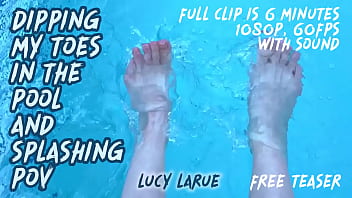 Dipping my toes in the pool and splashing pov