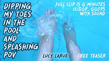 Dipping my toes in the pool and splashing pov