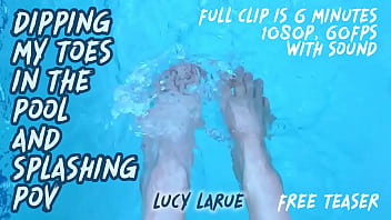 Dipping my toes in the pool and splashing pov