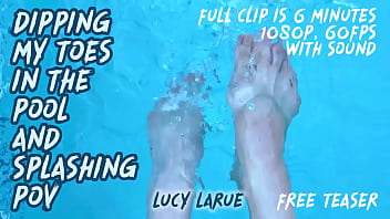 Dipping my toes in the pool and splashing pov