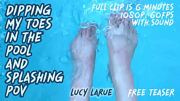 Dipping my toes in the pool and splashing pov