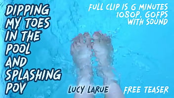 Dipping my toes in the pool and splashing pov