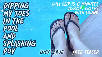Dipping my toes in the pool and splashing pov