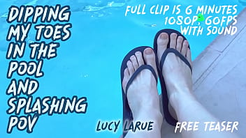 Dipping my toes in the pool and splashing pov