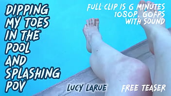 Dipping my toes in the pool and splashing pov