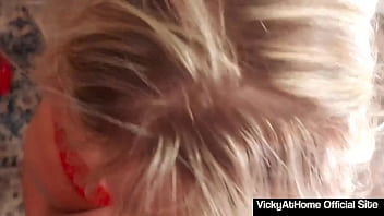 Big boobed blonde vicky vette gets a creampie after some hard fucking
